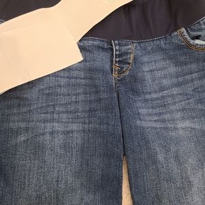 Maternity Jeans, Gap Maternity tank tops, and Mini Cradle Maternity Belt Bundle